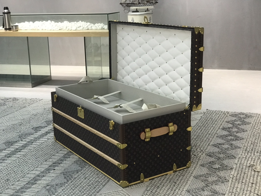 【ルイヴィトン】ミニトランク 小物収納ボックス 老花新米 鎏金金具 上品な雰囲気で高級感溢れる逸品 - 画像 8