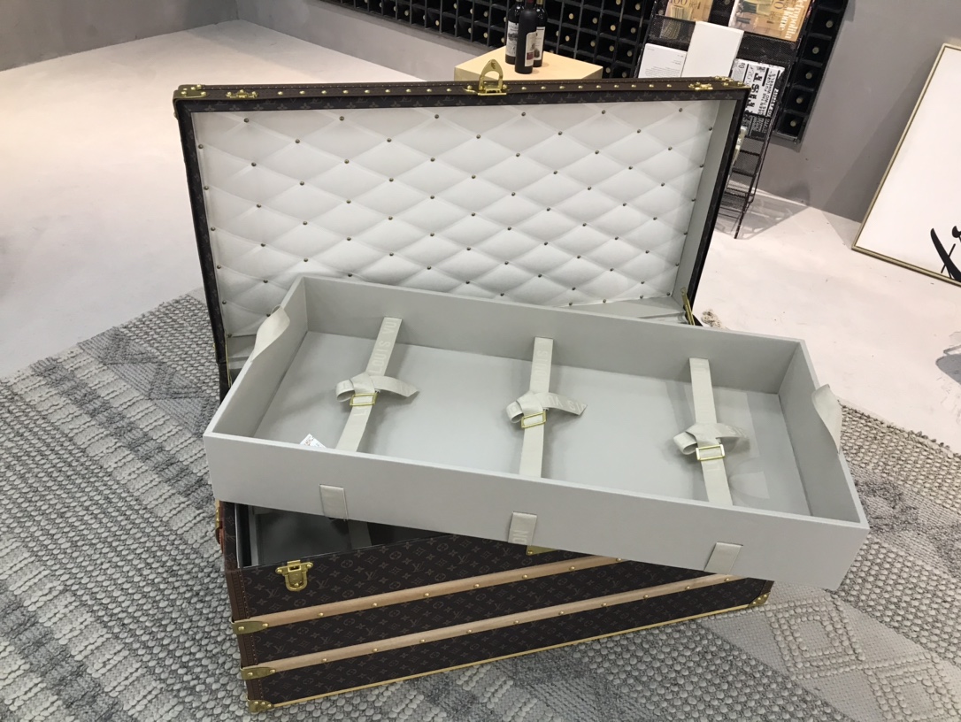 【ルイヴィトン】ミニトランク 小物収納ボックス 老花新米 鎏金金具 上品な雰囲気で高級感溢れる逸品 - 画像 9