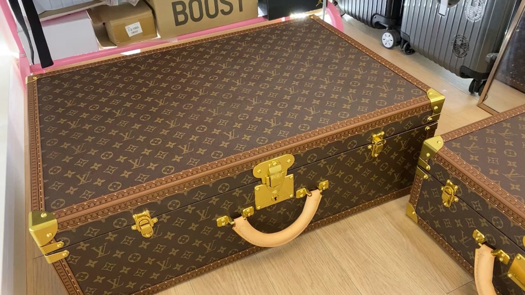 【ルイヴィトン】トランク型小物収納ボックス モノグラムキャンバス ヴィンテージ調 高級感のある逸品