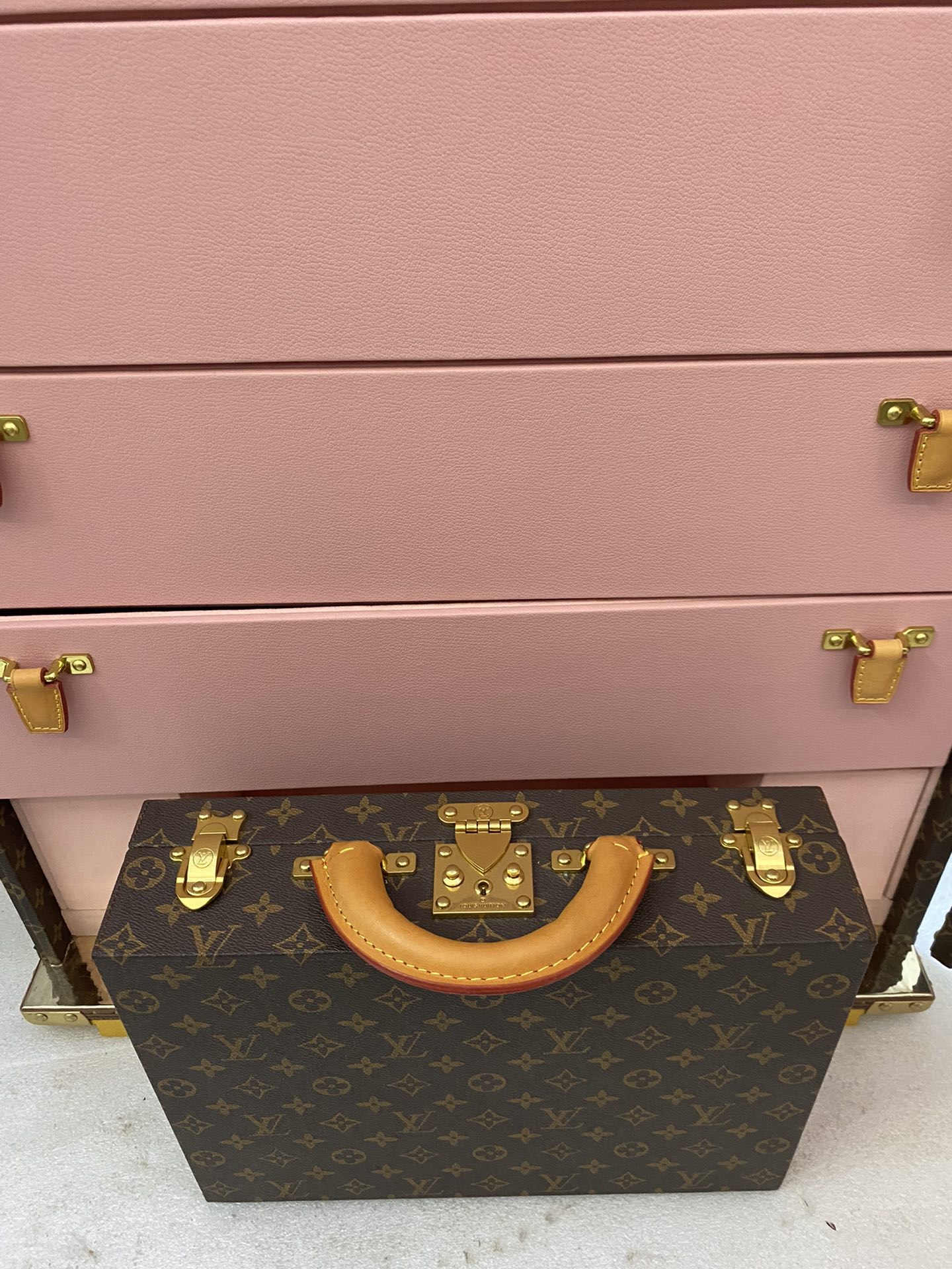 【ルイヴィトン】ミニトランク 小物収納ボックス モノグラムキャンバス ヴィンテージ風 高級感のある逸品 ギフトに最適 - 画像 9