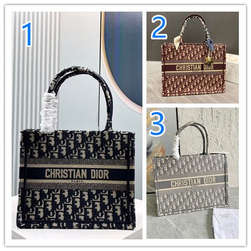 Dior　ディオール　Book Tote　ブックトート　ネイビー　ボルドー　グレー 　ハンドバッグ　ディオール オブリーク トートバッグ　3色