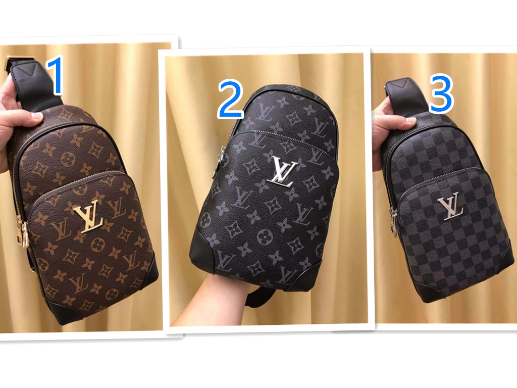 LOUIS VUITTON　ルイ ヴィトン　アヴェニュー スリングバッグ　ダミエ/モノグラム　メンズバッグ　ロゴ付け　送料込み 3色