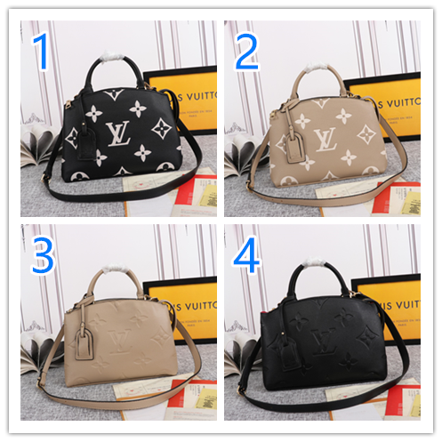 ヴィトンバッグ　Louis Vuitton☆PETIT PALAIS　ハンドバッグ　モノグラム　アンプラント　レザー　4色選択可
