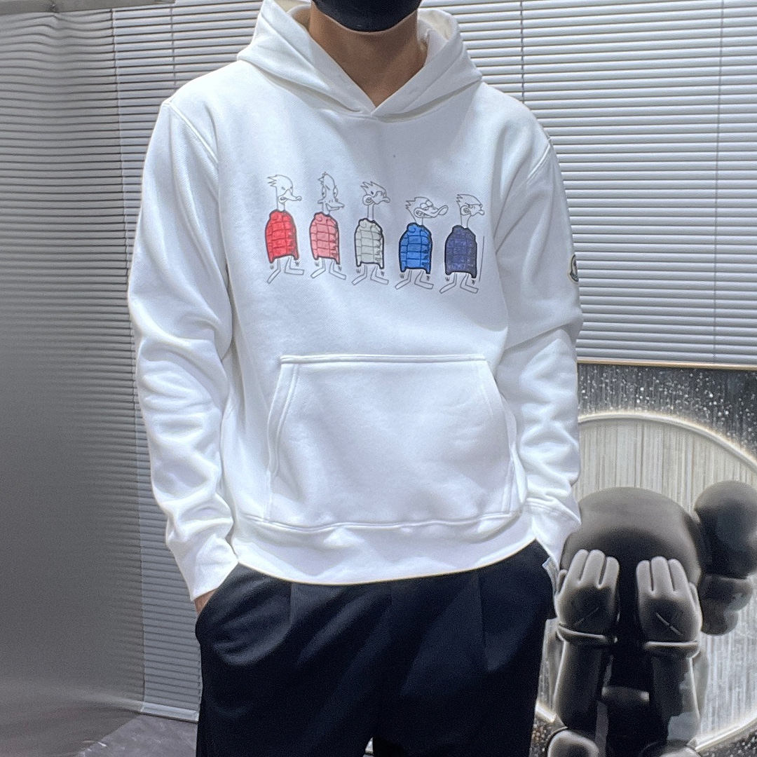 Monclerモンクレール ロゴプリント フード付きスウェットシャツ 2色入 - 画像 4