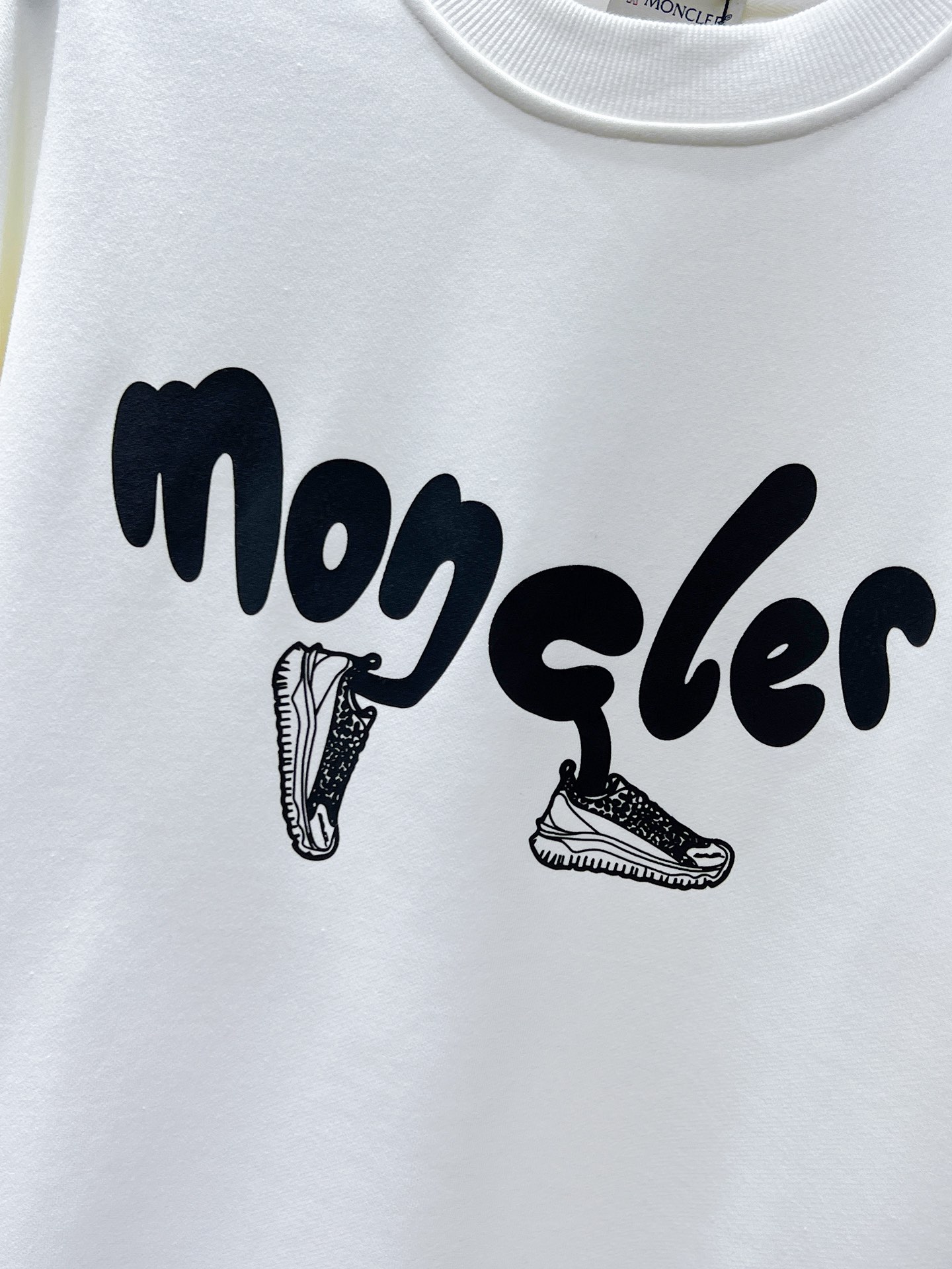 Monclerモンクレ トレーナー 2色 男女兼用 ロゴプリント 半袖スウェットシャツ - 画像 5