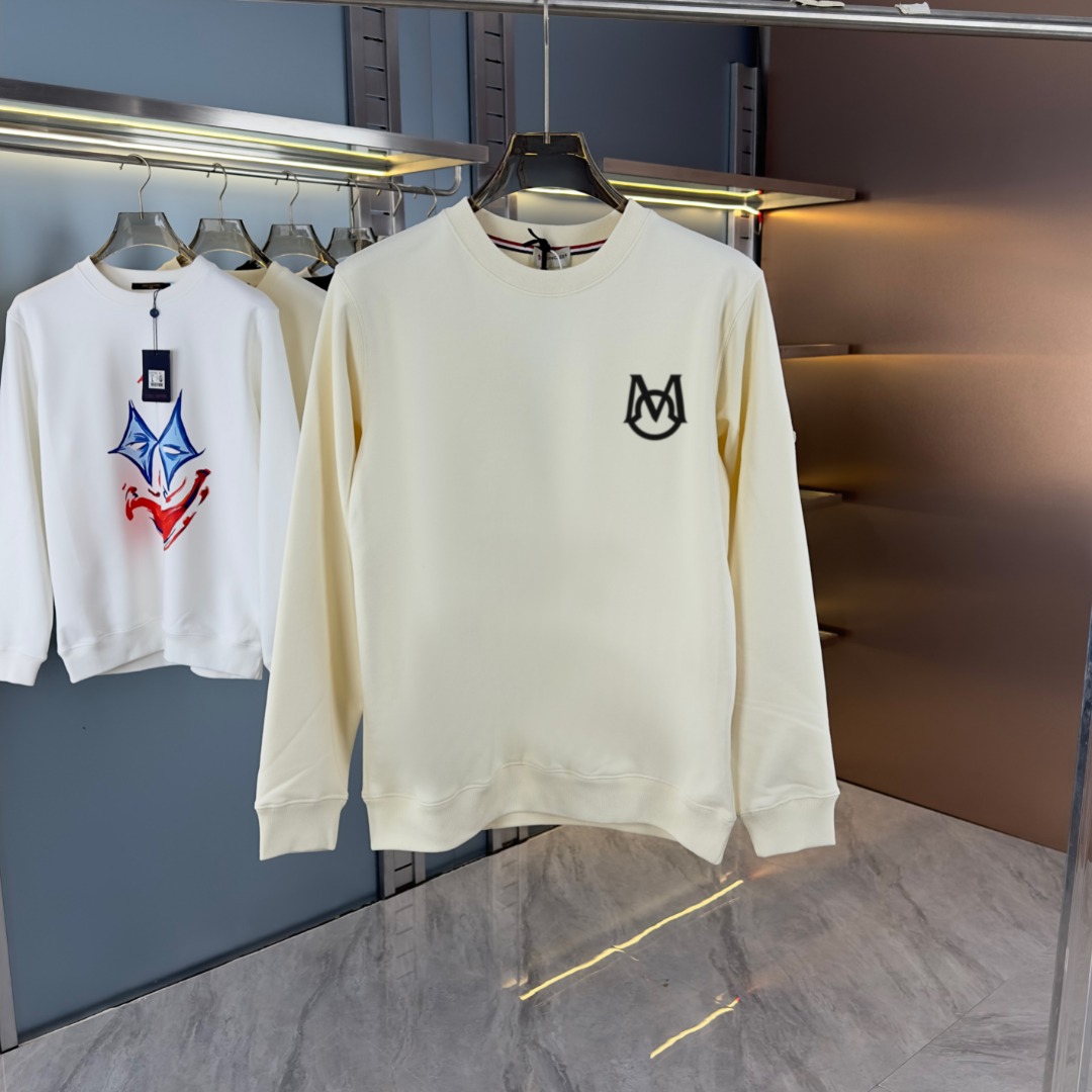 Monclerモンクレール ロゴスウェットシャツ 3色 メンズ 半袖 2024秋冬新作
