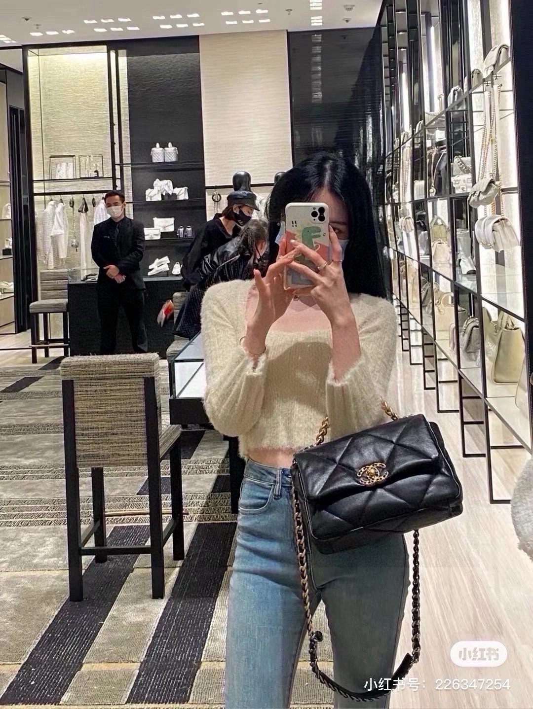 Chanelブランド ロングチェーン キャメル ハンドバッグ 黒 2色入