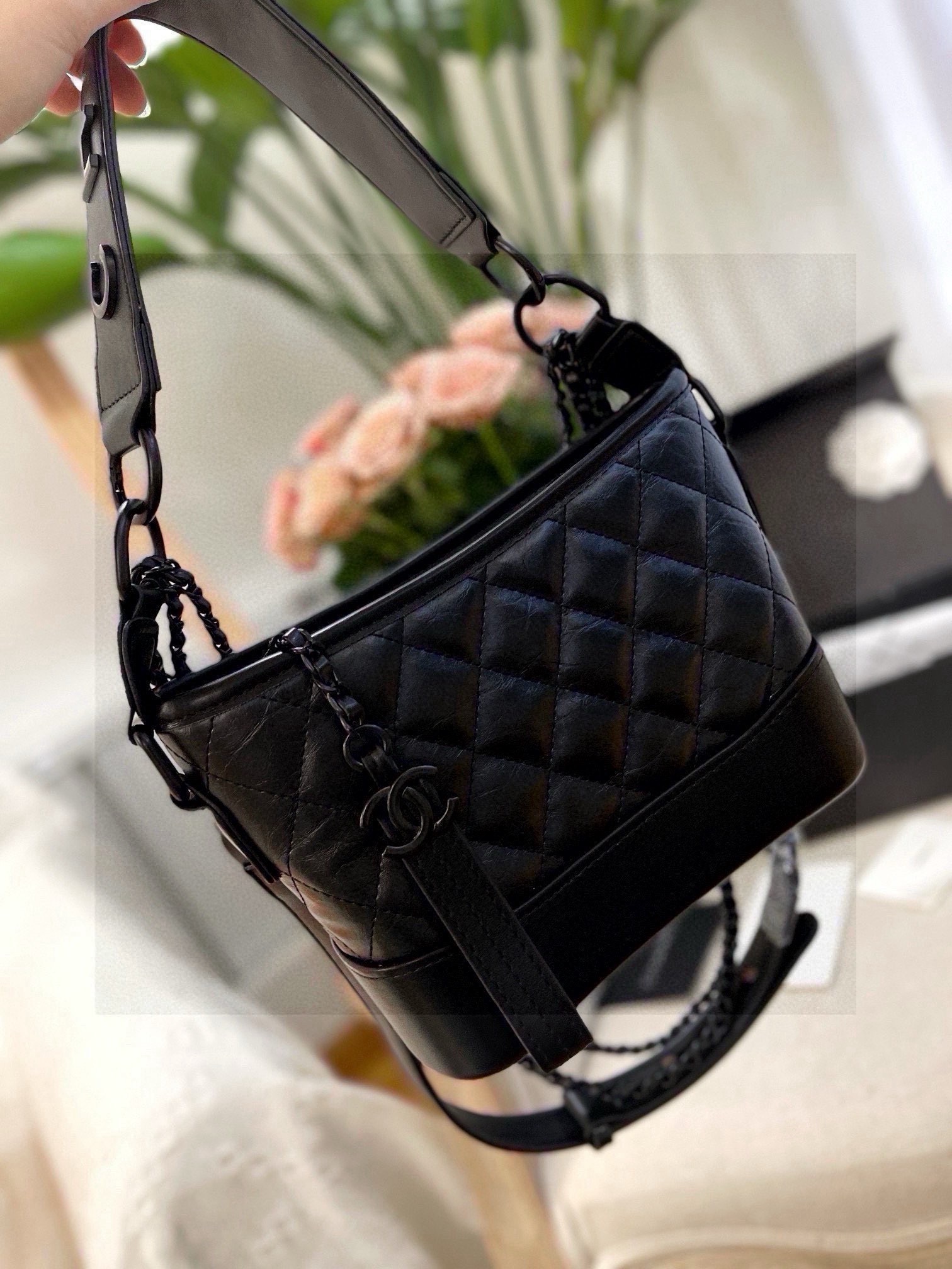 シャネル ファッション バッグ ブラック 1色入 2WAY リュック バッグ 紐付き ブランド ショルダー バッグ - 画像 7