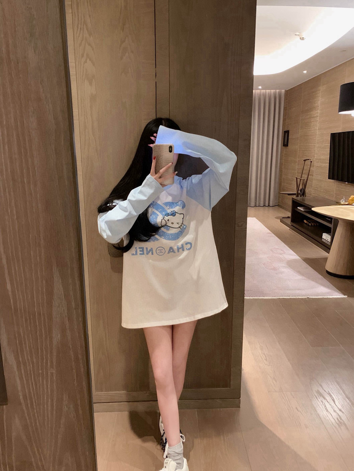 香奈儿 ハローキティ コラボ ロングスリーブTシャツ 2色入 - 画像 4