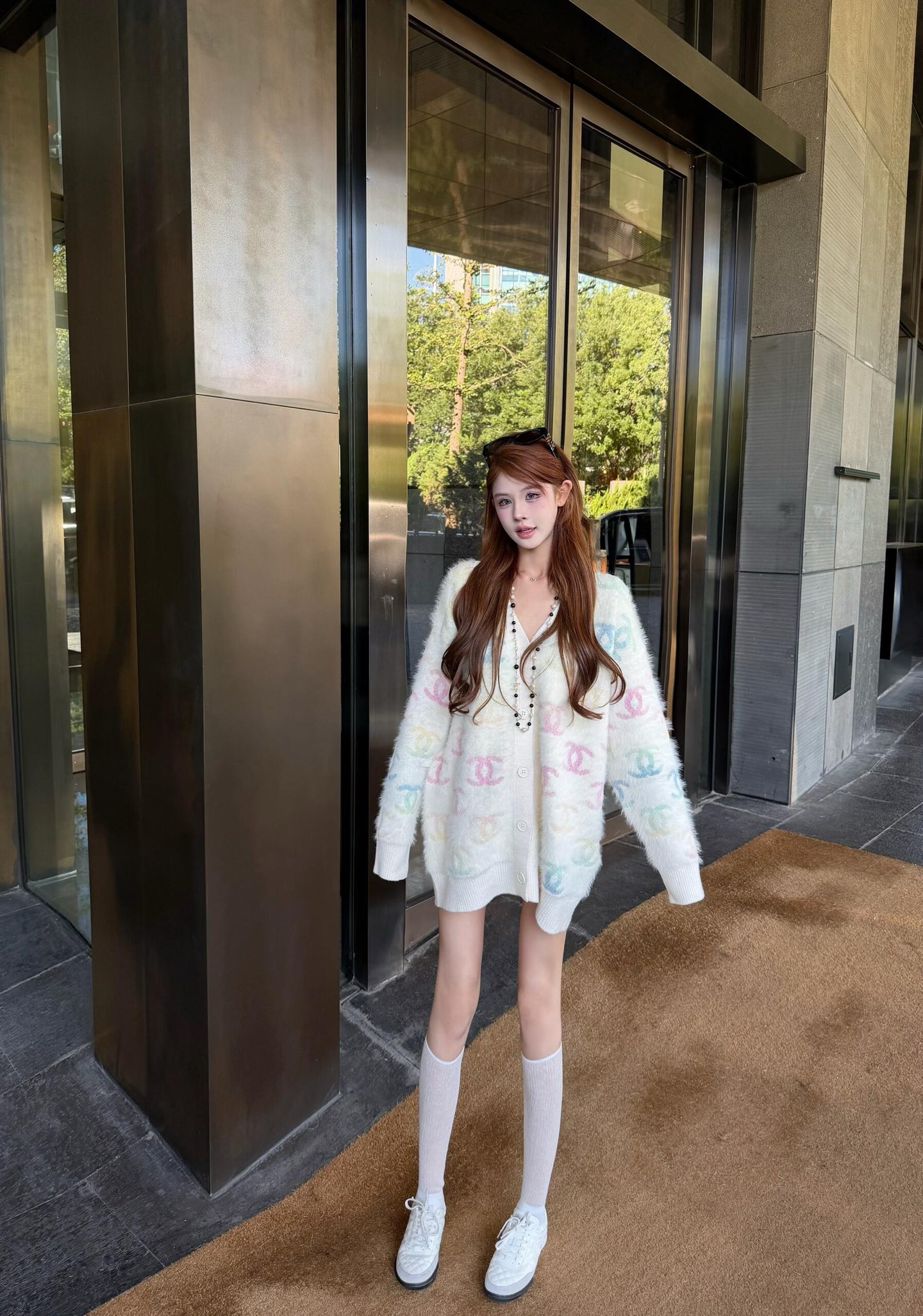 シャネル風 ピカピカカーデ 3色入 女性用 おしゃれなニットカーディガン - 画像 4