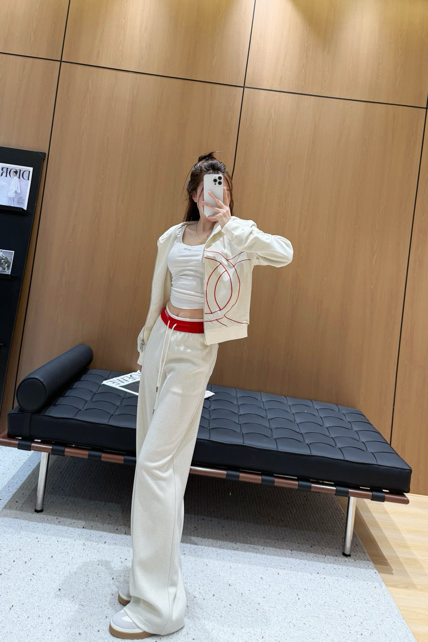 シャネル レディース セットアップ パーカー パンツ 2点セット ホワイト 3色選択可 - 画像 3