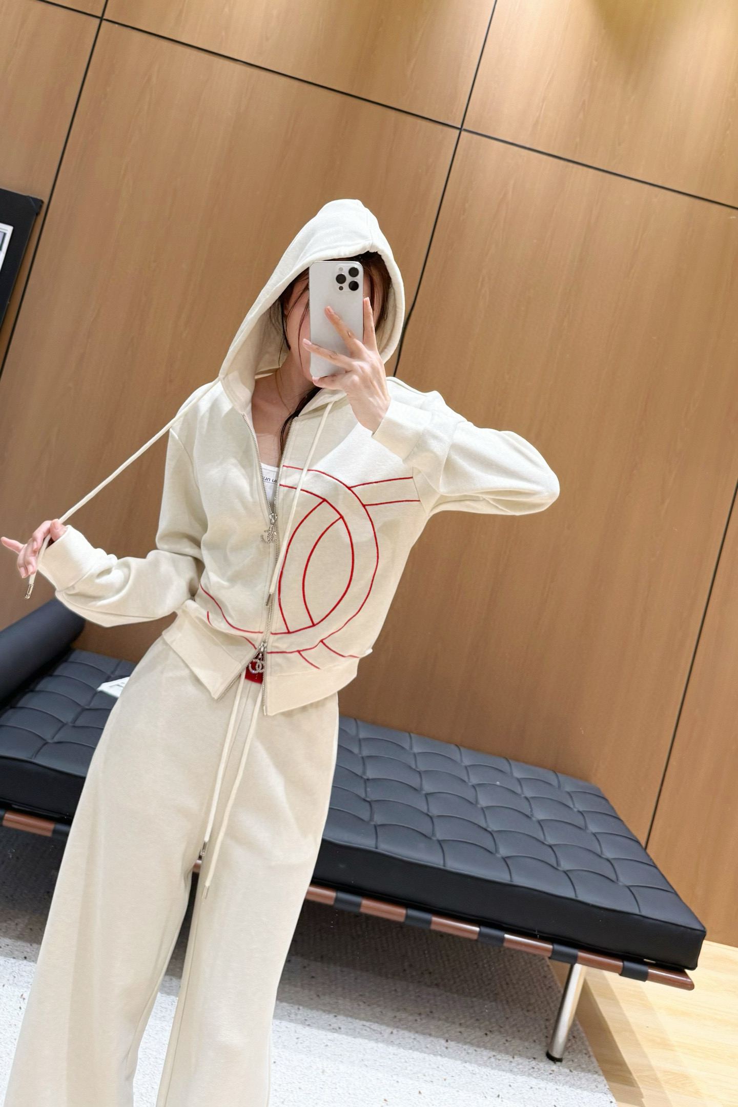 シャネル レディース セットアップ パーカー パンツ 2点セット ホワイト 3色選択可 - 画像 5