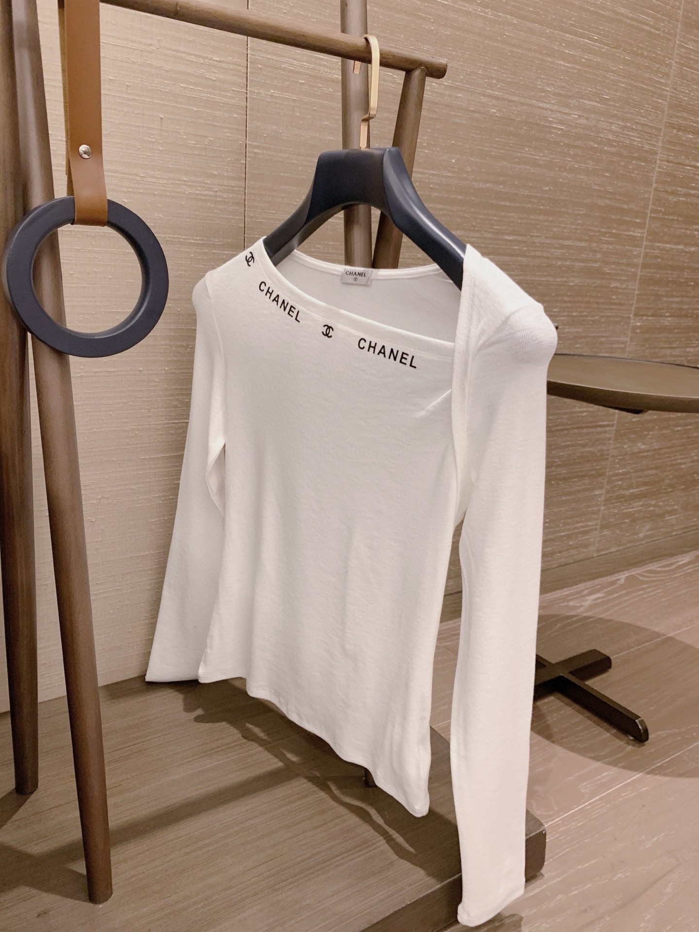 香奈儿風ロングTシャツ 2色入 - 画像 6