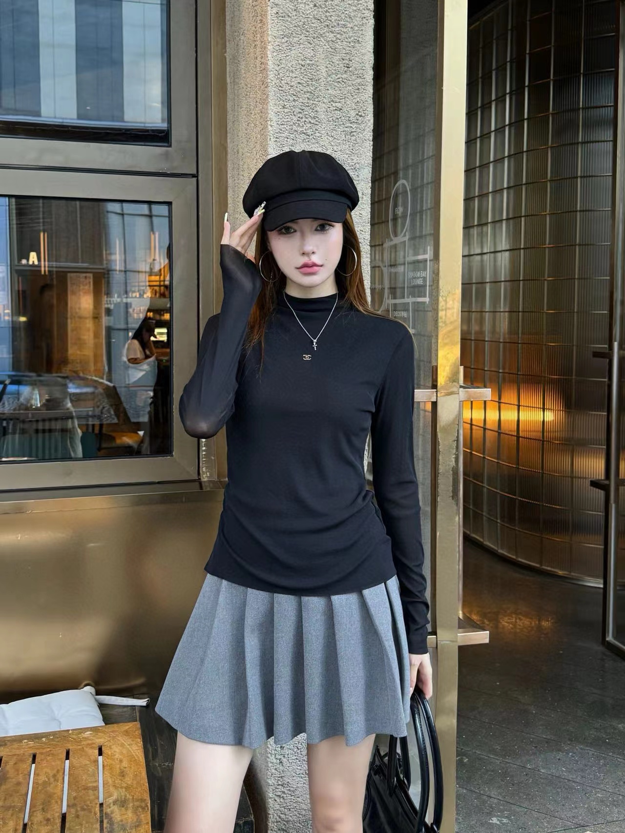香奈儿 レディース ブラウス ブラック 3色入 おしゃれなニットトップス - 画像 2