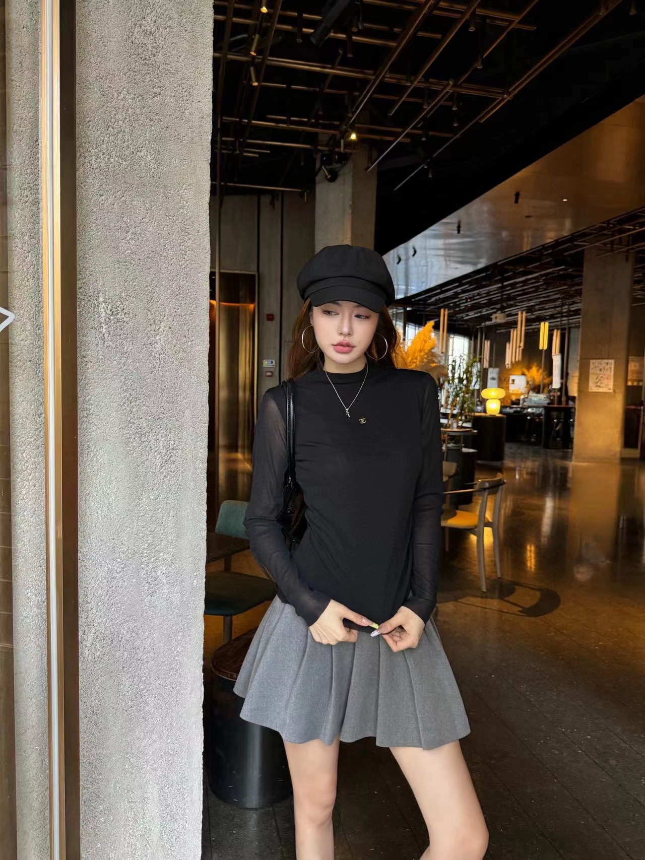 香奈儿 レディース ブラウス ブラック 3色入 おしゃれなニットトップス - 画像 4