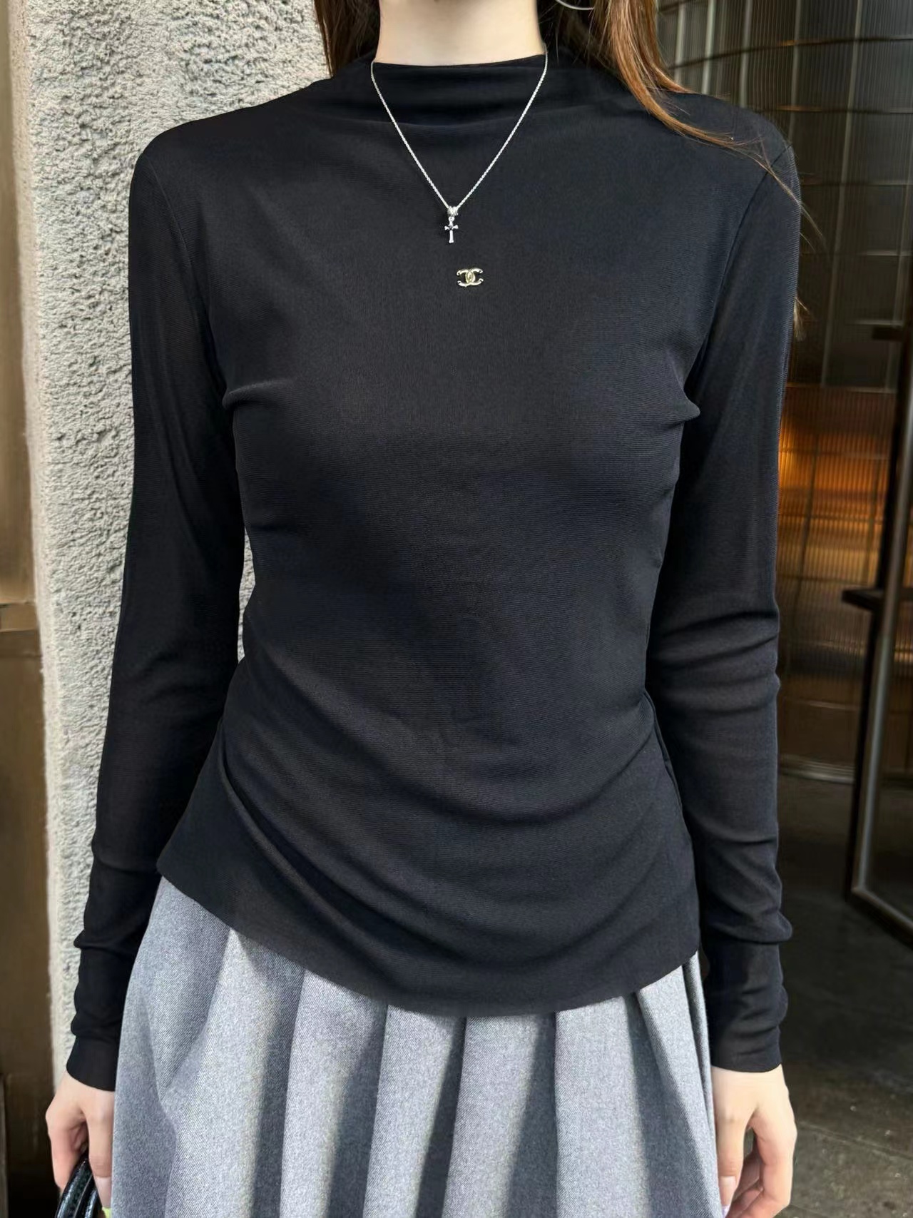 香奈儿 レディース ブラウス ブラック 3色入 おしゃれなニットトップス - 画像 5