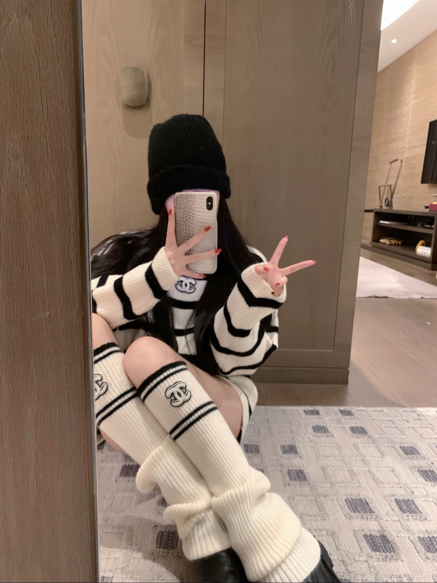 香奈儿 ニットセット 2色 ファッションアイテム 3点セット