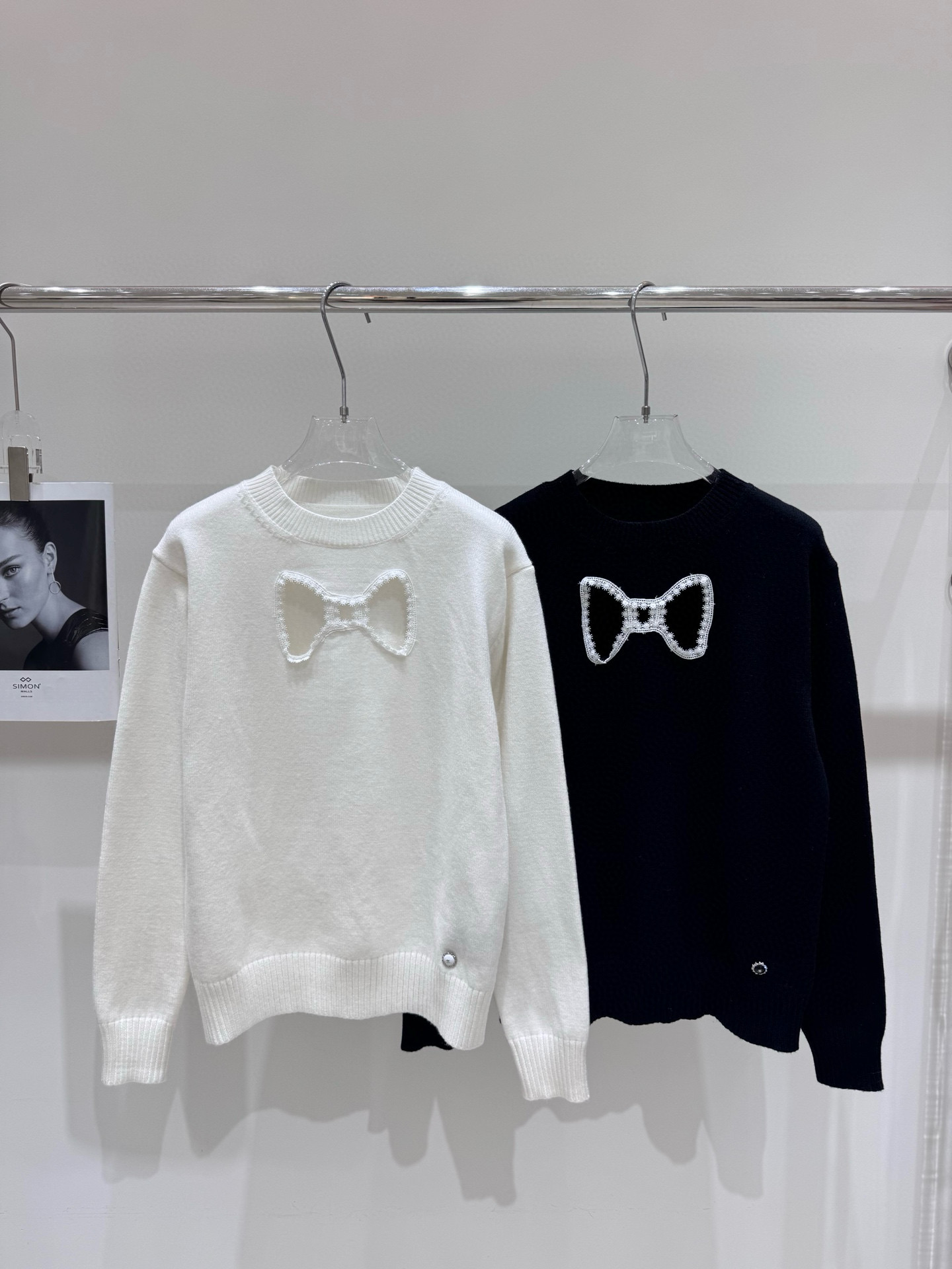 香奈儿 レディース ニット 2色 ボウタイ刺繍 春夏 新作
