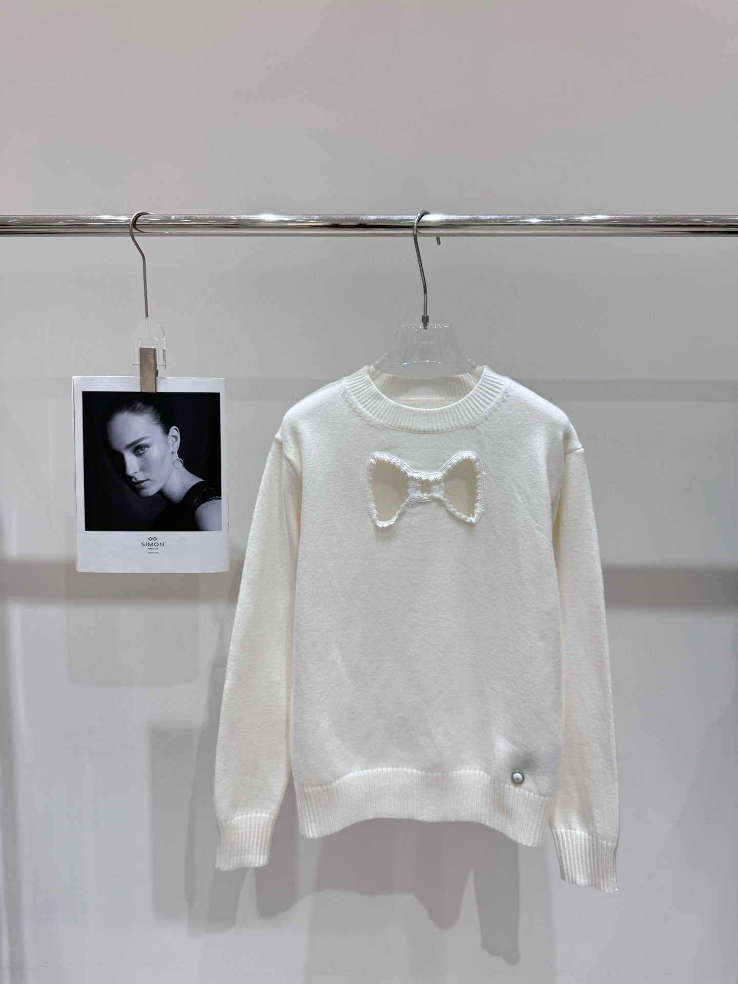 香奈儿 レディース ニット 2色 ボウタイ刺繍 春夏 新作 - 画像 2