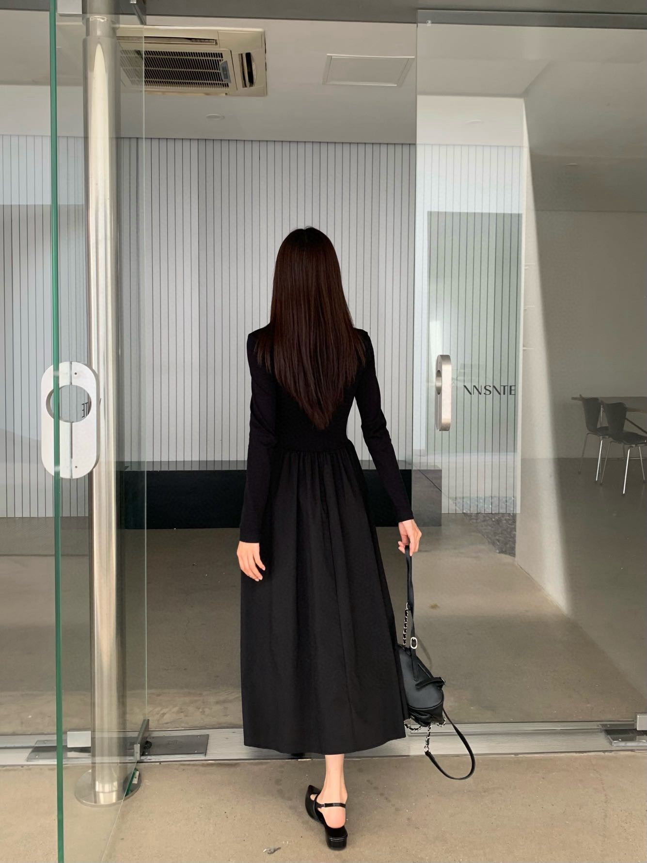 香奈儿風 レディース ミディドレス 黒 1色 - 画像 7