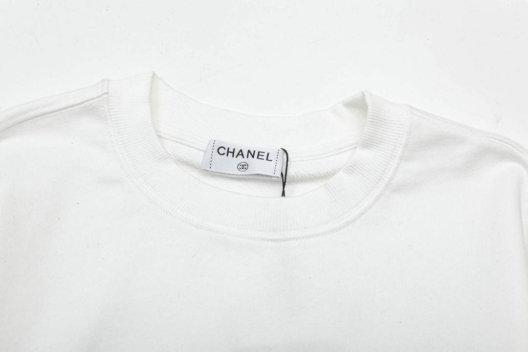 シャネル ロゴ刺繍 パーカー 白 1色 - 画像 2