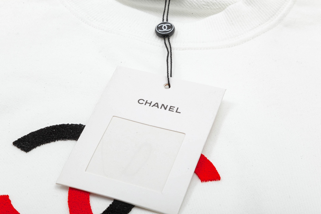 シャネル ロゴ刺繍 パーカー 白 1色 - 画像 3