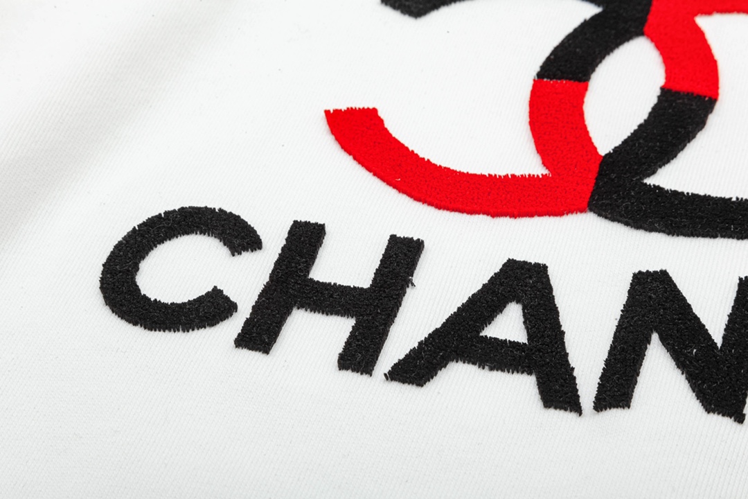 シャネル ロゴ刺繍 パーカー 白 1色 - 画像 7