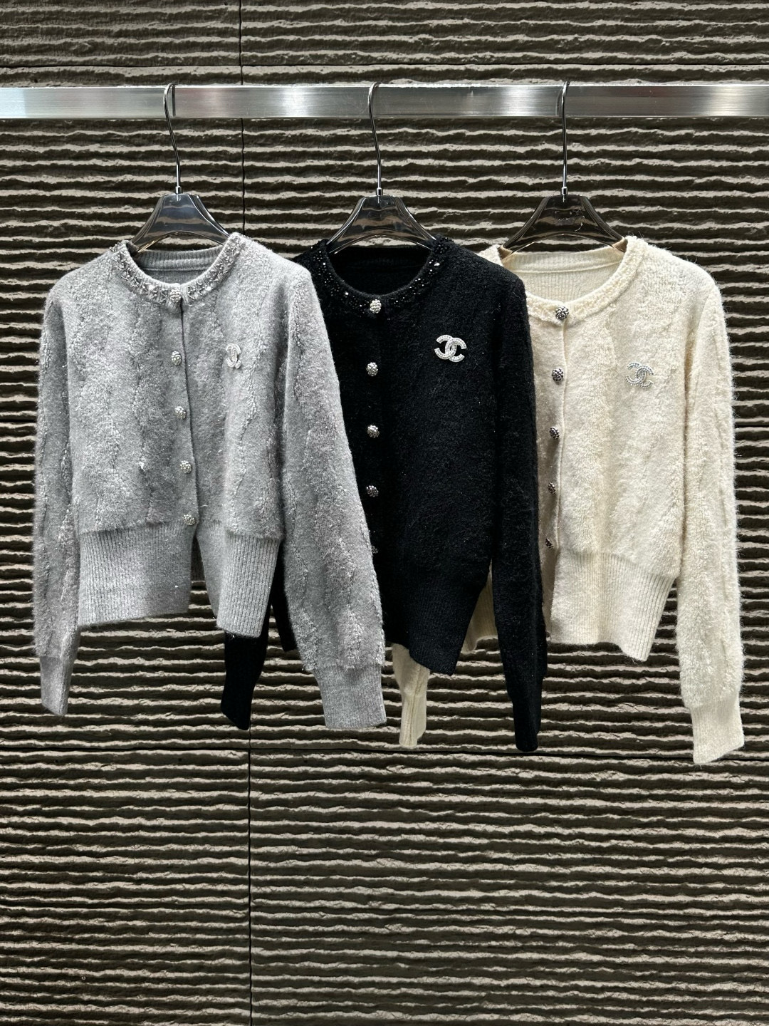 シャネル カーディガン 3色 レディース 総柄 ロング丈  autumn/winter