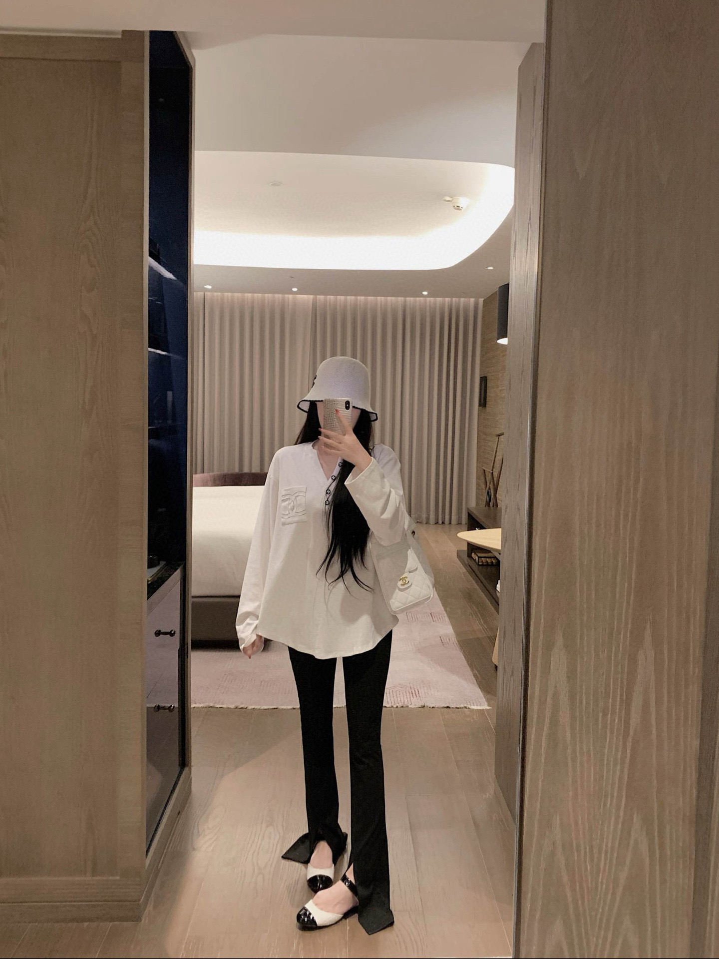 香奈儿 レディース ロングスリーブシャツ 2色入 - 画像 5