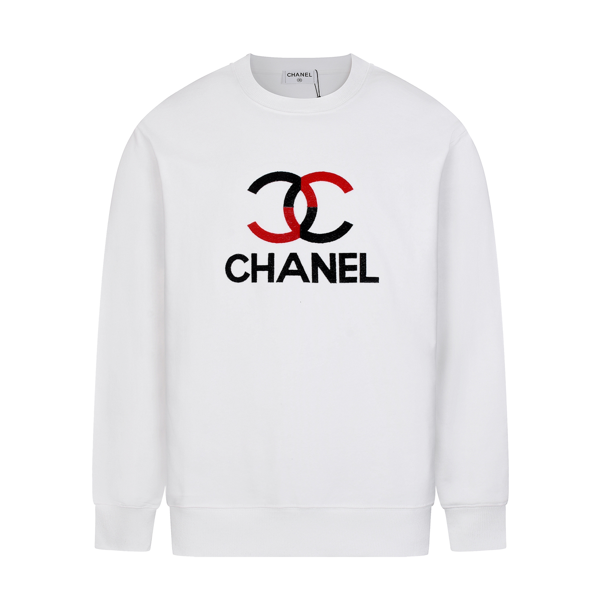 chanel ロゴ スウェットシャツ 白 100%コットン フランス製