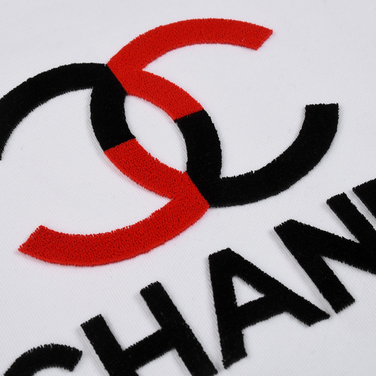 chanel ロゴ スウェットシャツ 白 100%コットン フランス製 - 画像 4