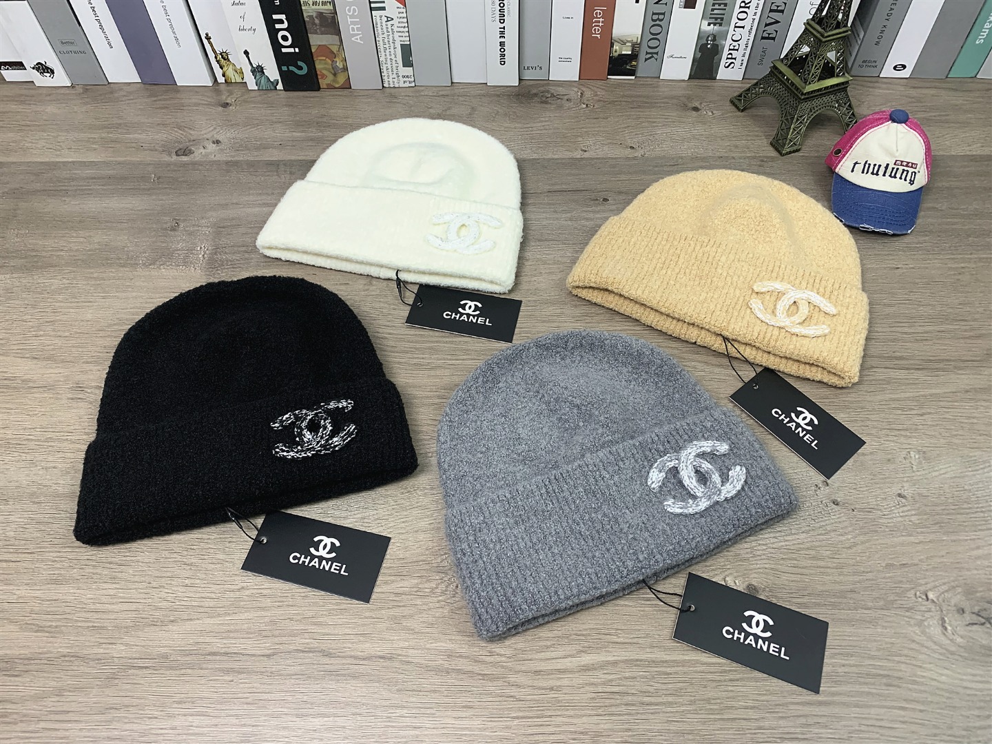 chanelニット帽 4色展開 ファッション レディース 保温 防寒帽