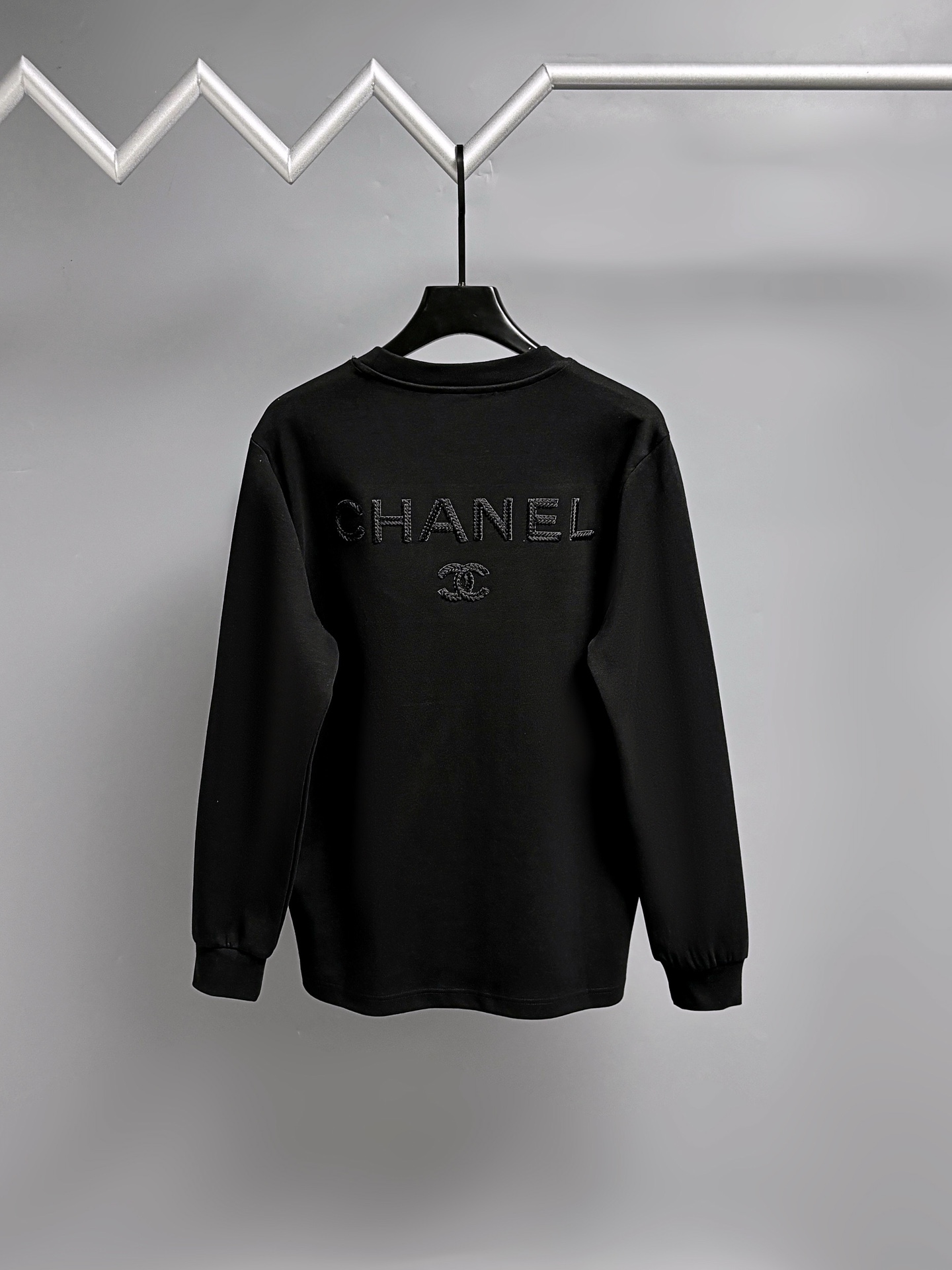 シャネル レディース 半袖 ロゴプリント ブラック 100%コットン 綿100% 半袖Tシャツ 02093 - 画像 3
