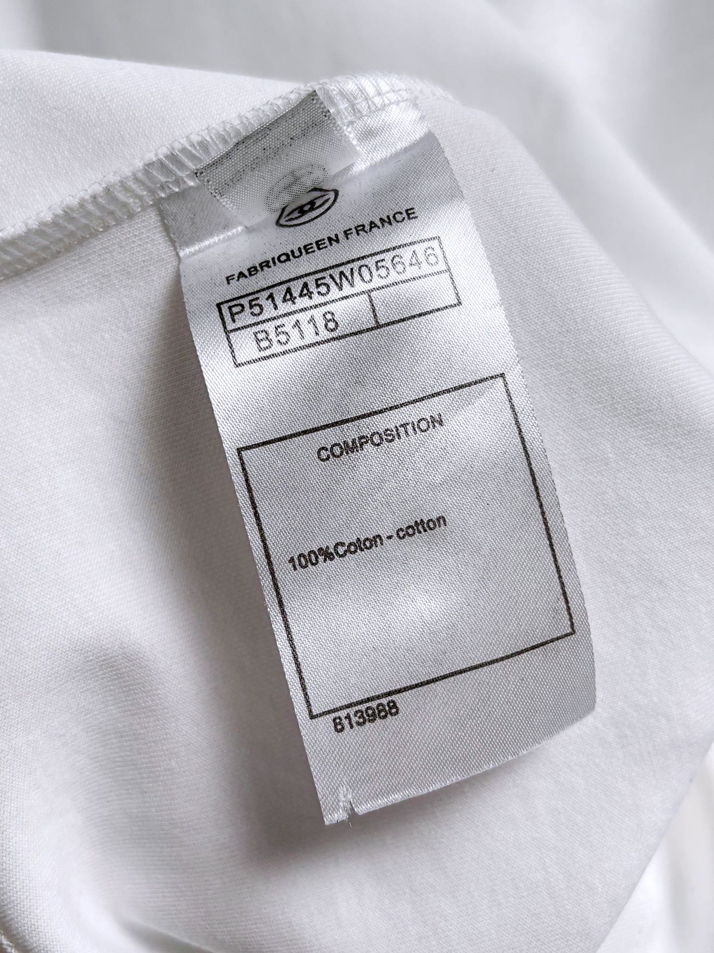 chanel ロゴ刺繍 ロングスリーブTシャツ 100%コットン 白 1色 - 画像 3