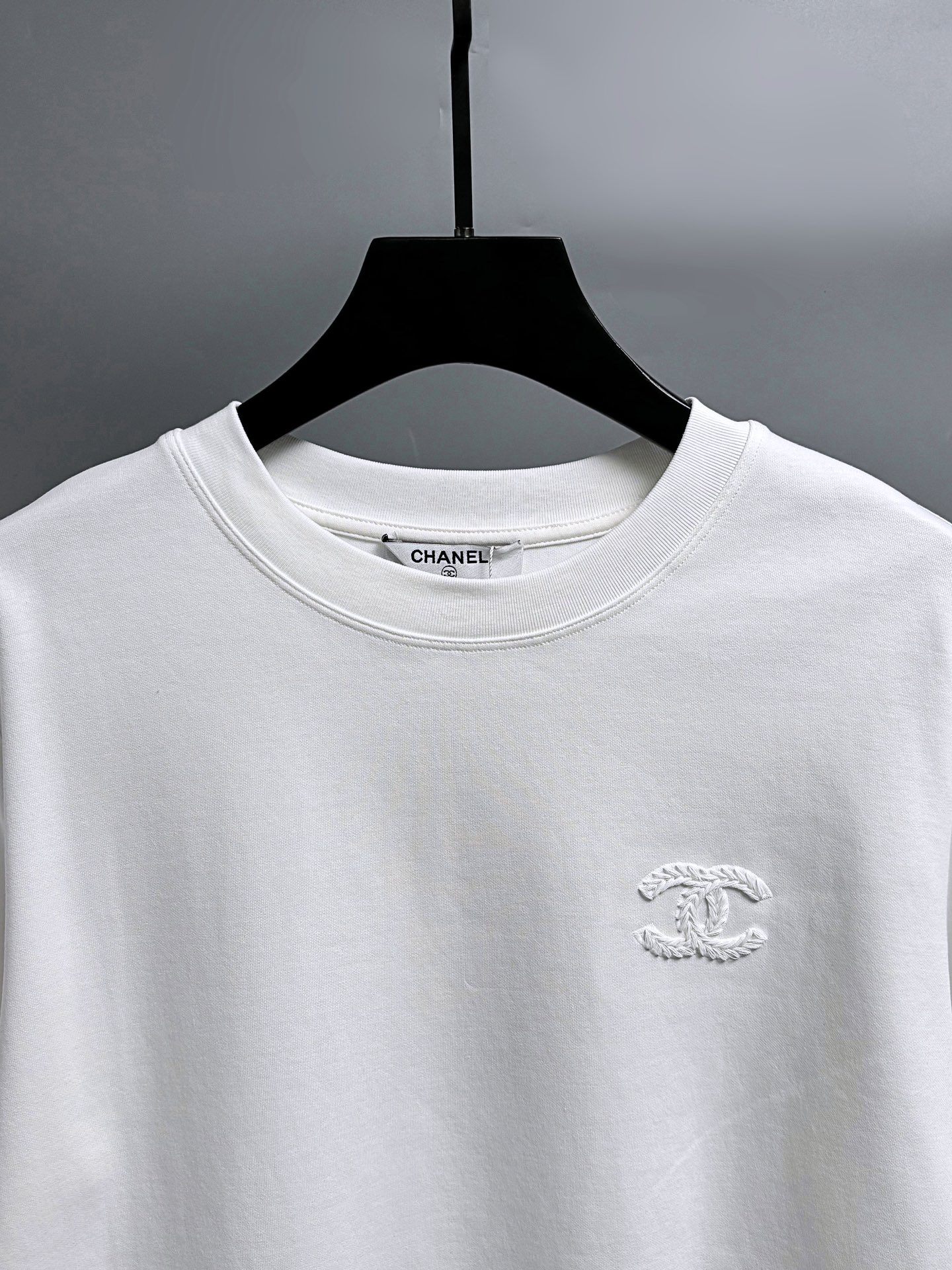 chanel ロゴ刺繍 ロングスリーブTシャツ 100%コットン 白 1色 - 画像 5
