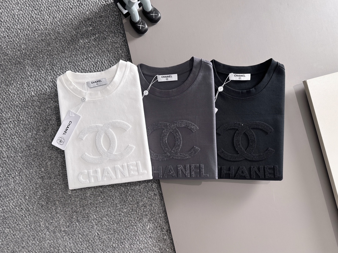シャネル レディース ロングスリーブTシャツ ホワイト/ブラック 2色入 - 画像 9