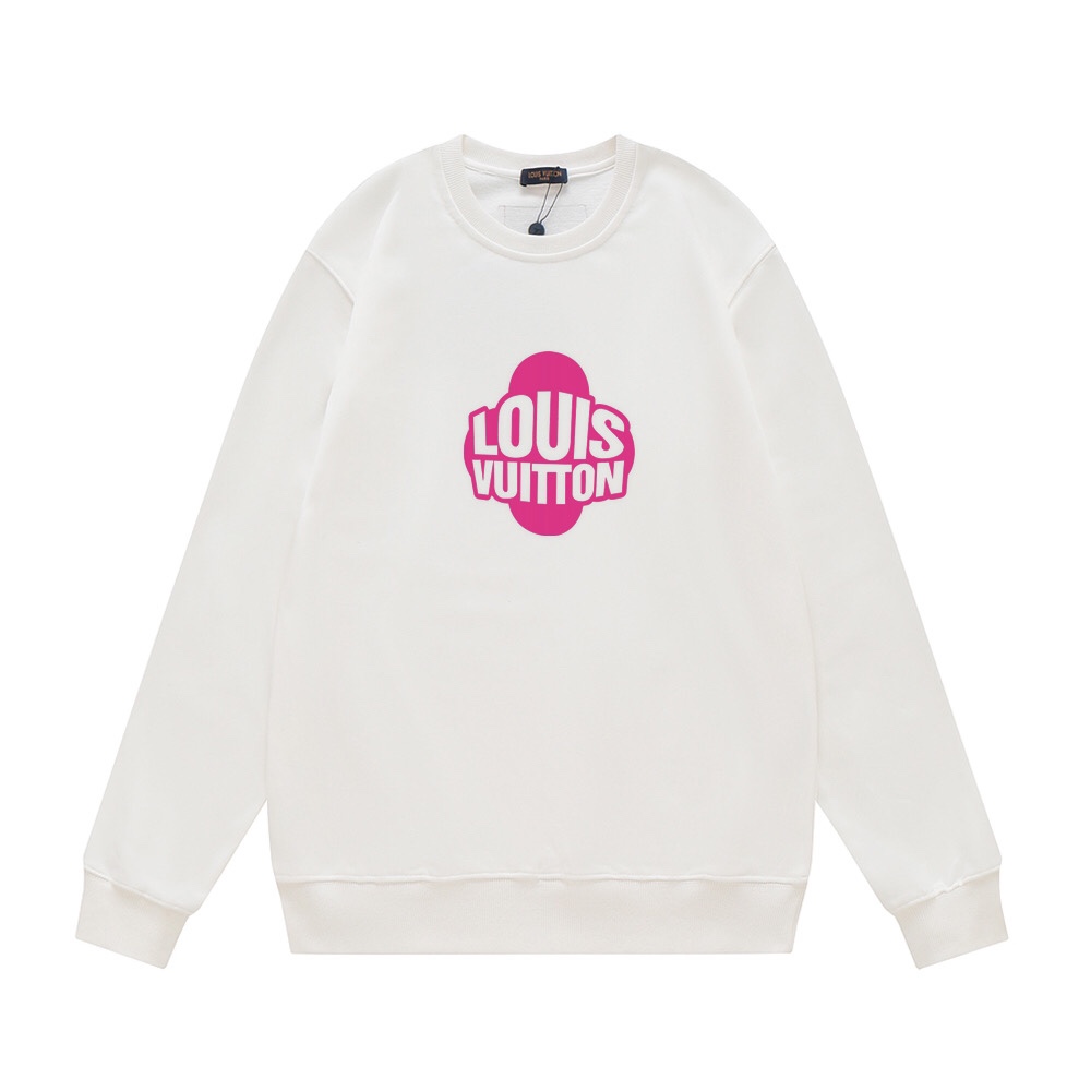 Louis Vuittonルイヴィトン ロゴプリント 半袖スウェット 100%コットン 白 レディース
