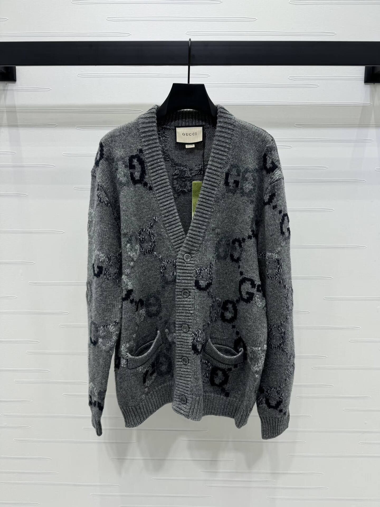 GUCCI ニットカーディガン ブルー・グレー 2色入 - 画像 3