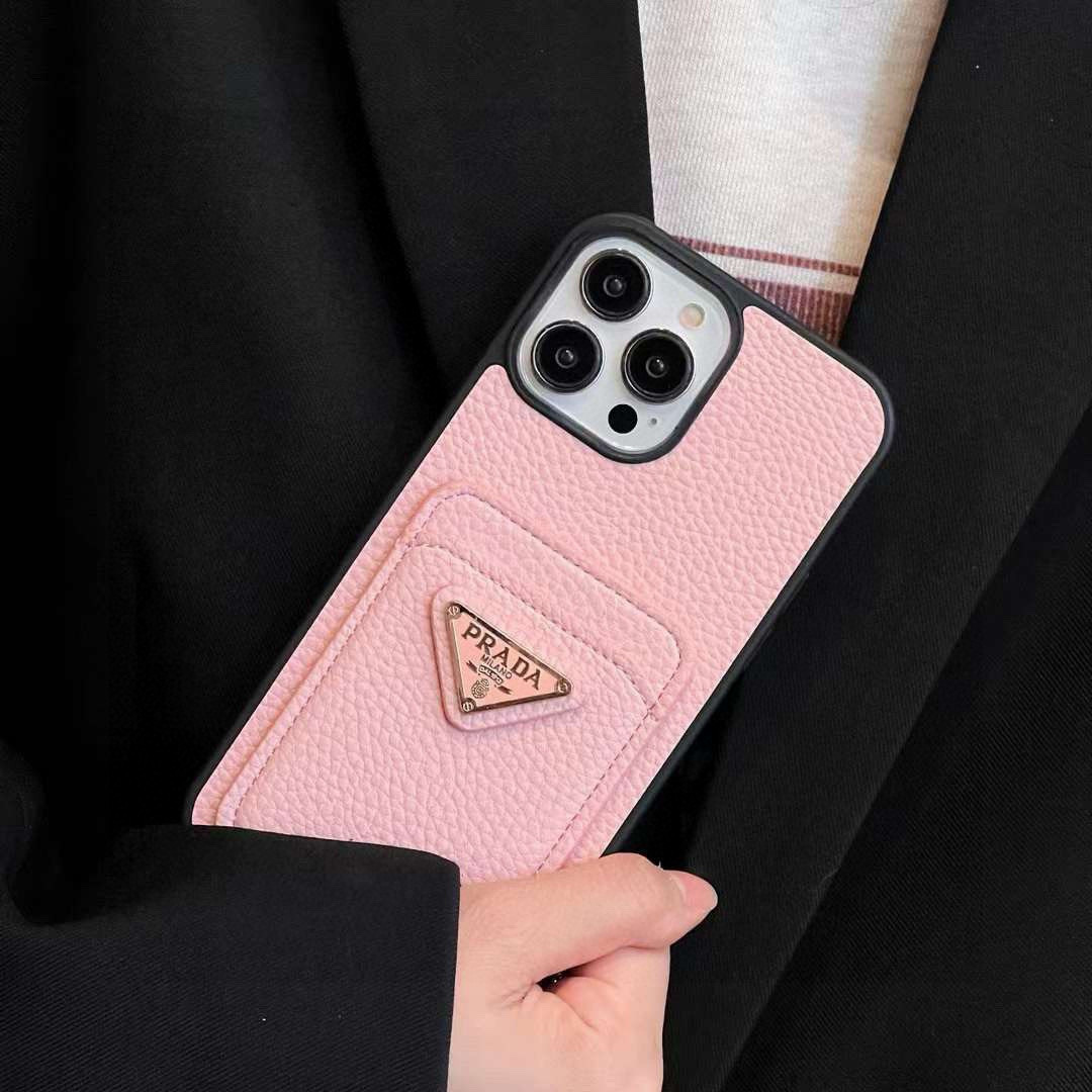 iPhoneケースプラダ iPhoneケース ポーチ付き ピンク 🎀 2色入