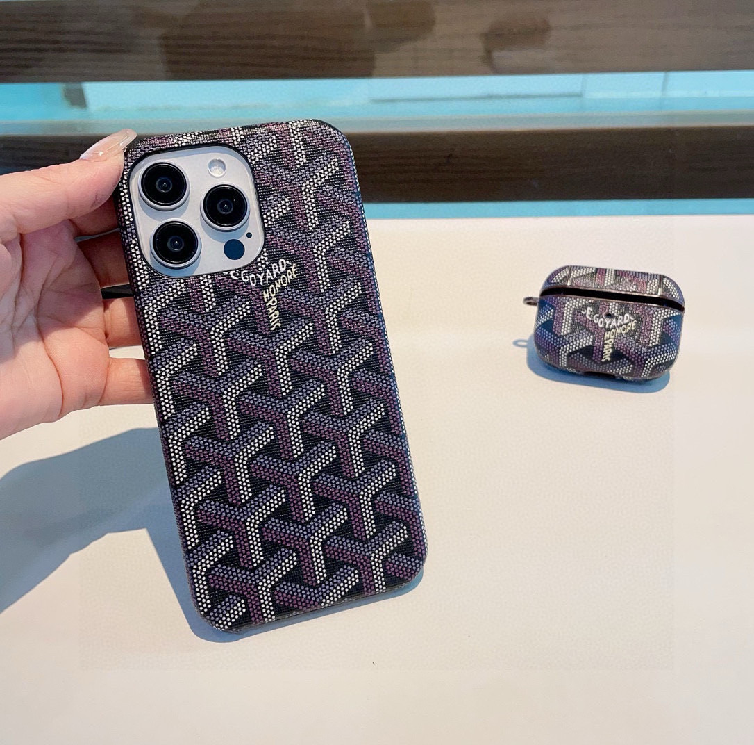 iPhoneケースGoyard モノグラム ブラック/ホワイト 2色入 スマホケース 📱