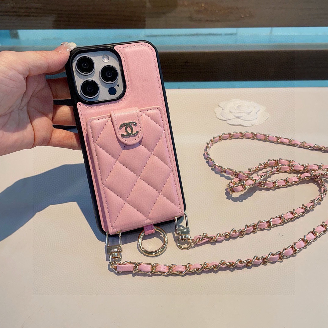 iPhoneケース香奈儿 ピンク ダイヤモンド柄 ストラップ付き 手帳型スマホケース 2色入 🌸