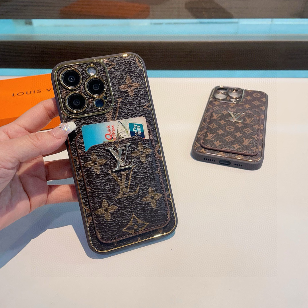 iPhoneケースルイヴィトン風 ブランドスマホケース 3色入 カード収納 📱
