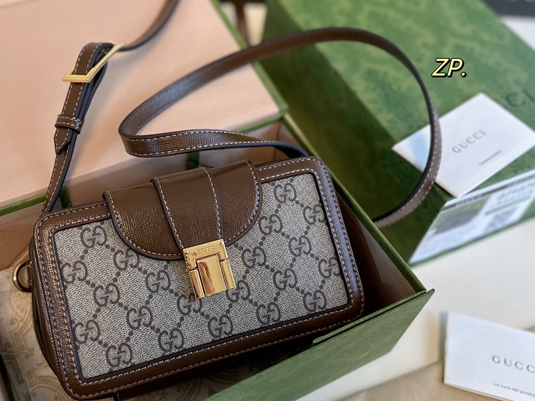 GUCCI グッチ ミニボストンバッグ ベージュ×ブラウン 1色入 💼 - 画像 3