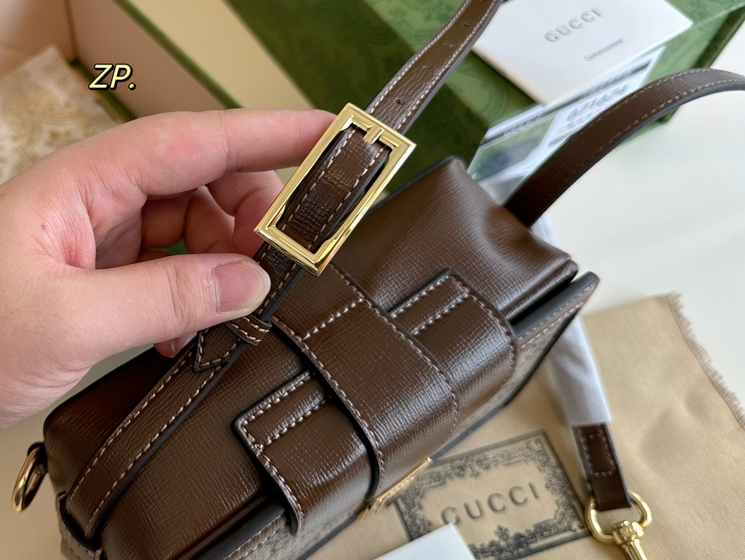 GUCCI グッチ ミニボストンバッグ ベージュ×ブラウン 1色入 💼 - 画像 4