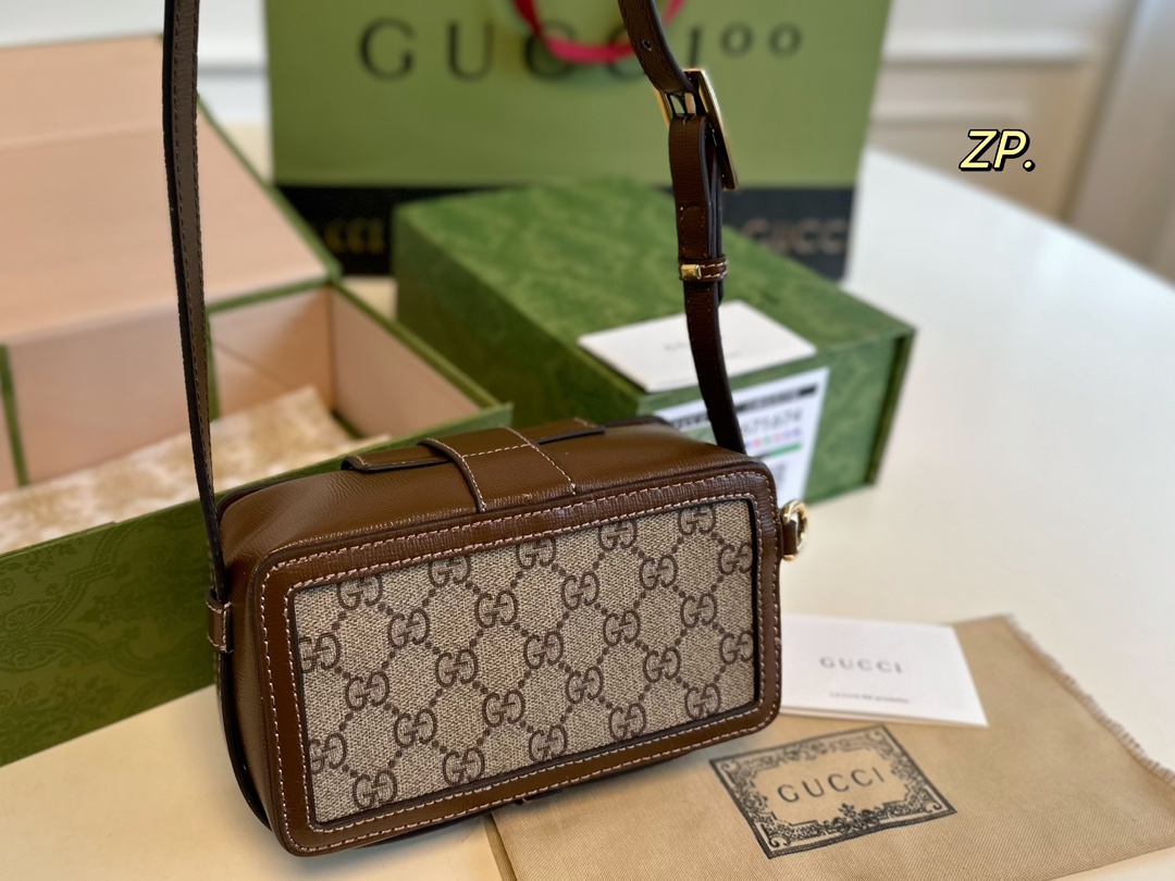 GUCCI グッチ ミニボストンバッグ ベージュ×ブラウン 1色入 💼 - 画像 8