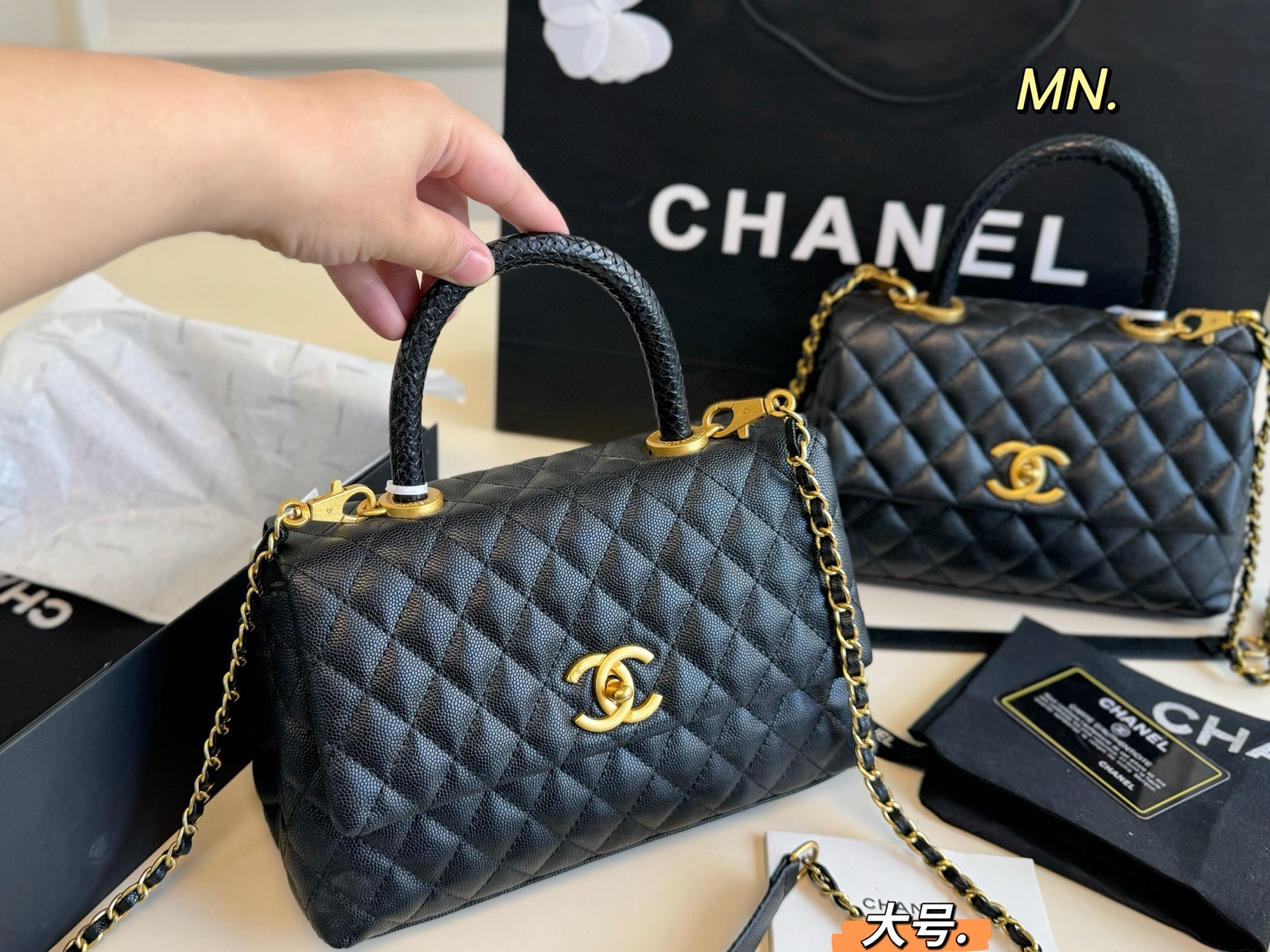 エレガントな CHANEL シャネル ファッション レザー ポーチ 1色入 🖤