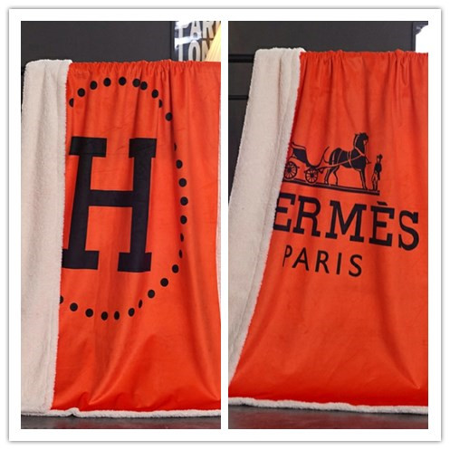 エルメス　HERMES　人気ブランケット　毛布　暖かい　通年使用でき　ひざ掛け毛布　オレンジ　2種類選択可