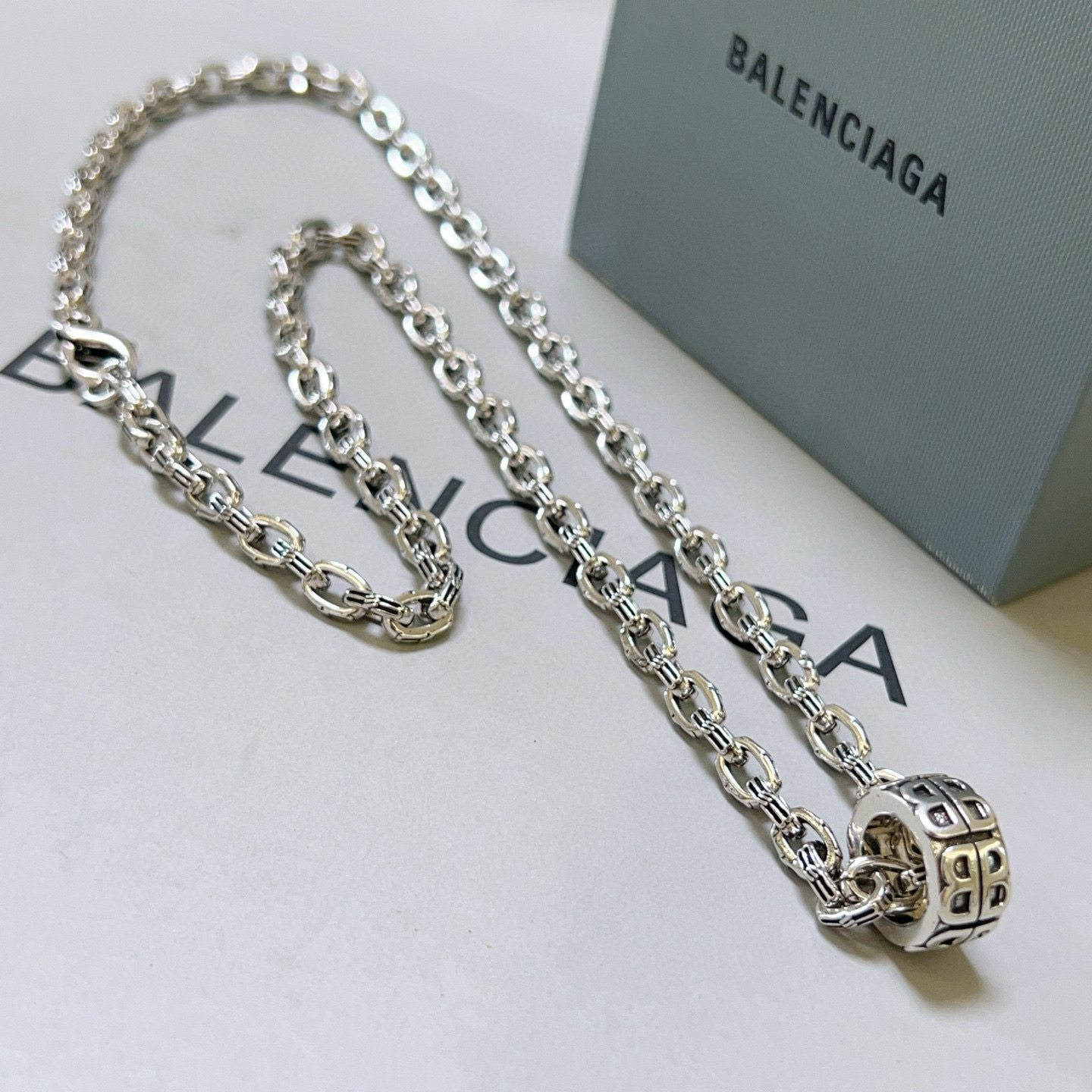 BALenciaga ネックレス メンズ ロゴ チェーン 2色入 💎