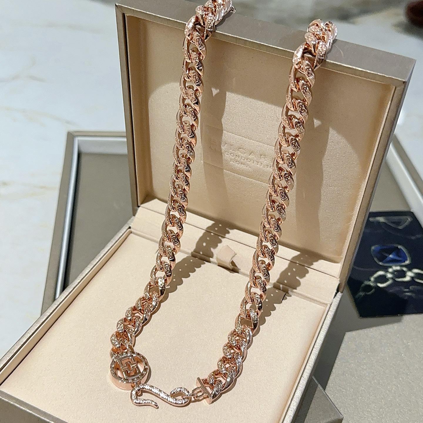 BVLGARI  ローズゴールド メンズ ネックレス 1本入 💎