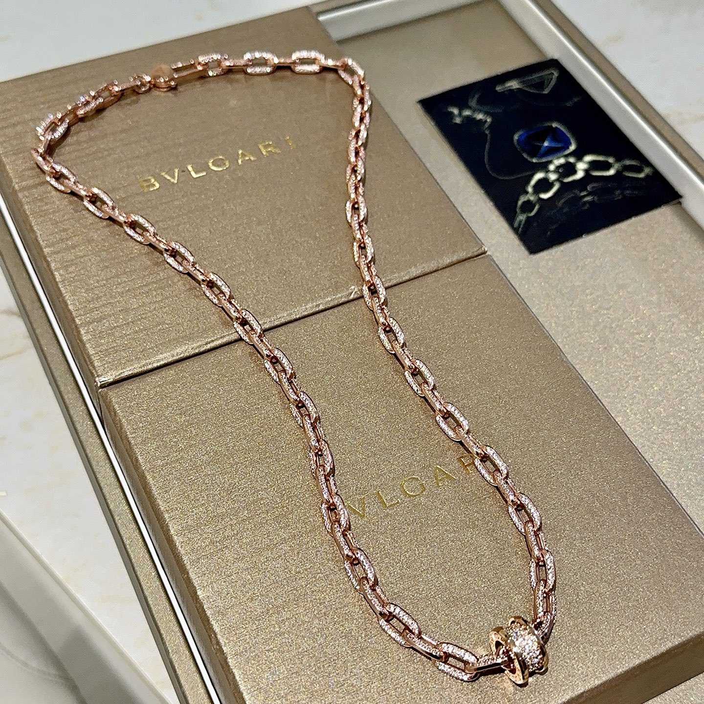 BVLGARI ネックレス 18Kローズゴールド ダイヤモンド チェーン 1本入 💎